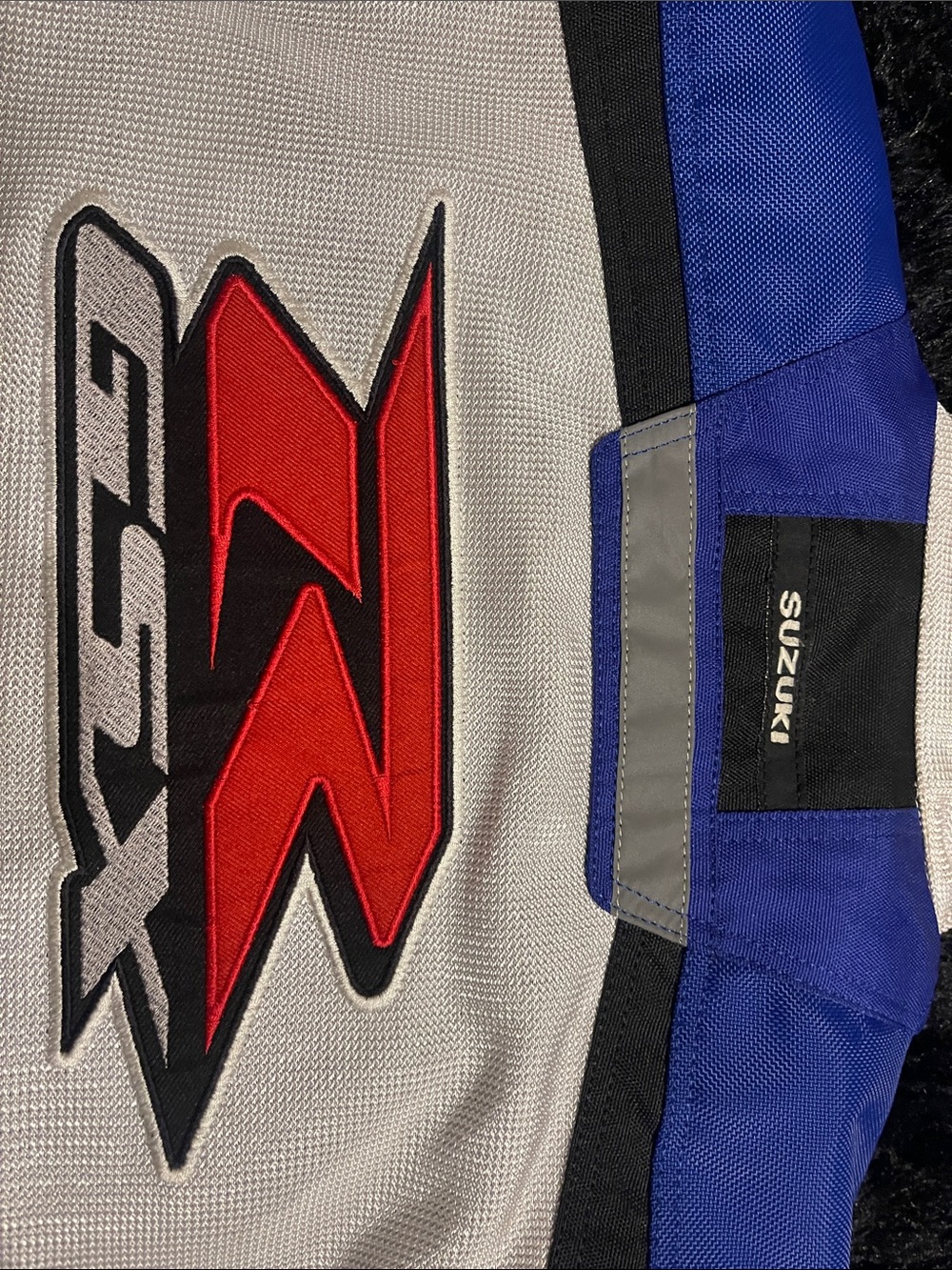 Suzuki GSX-R Blue & White Motorcycle Jacket - Picture 10 of 12